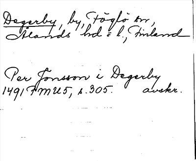 Bild på arkivkortet för arkivposten Degerby