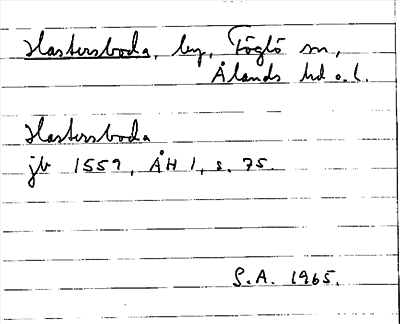 Bild på arkivkortet för arkivposten Hastersboda