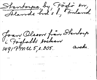 Bild på arkivkortet för arkivposten Stentorpa