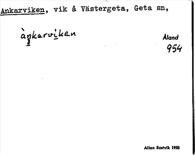 Bild på arkivkortet för arkivposten Ankarviken