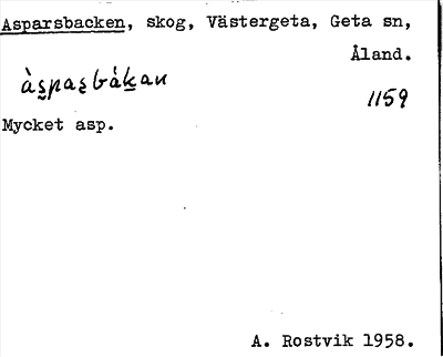 Bild på arkivkortet för arkivposten Asparsbacken