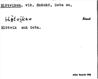 Bild på arkivkortet för arkivposten Blötviken