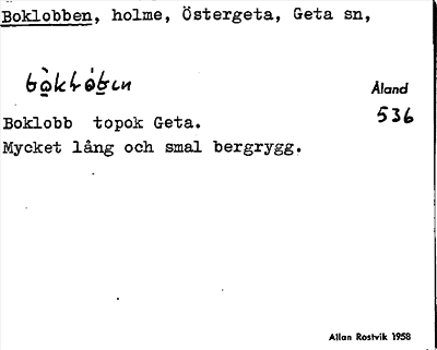 Bild på arkivkortet för arkivposten Boklobben