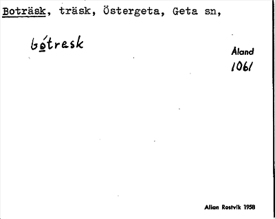 Bild på arkivkortet för arkivposten Boträsk