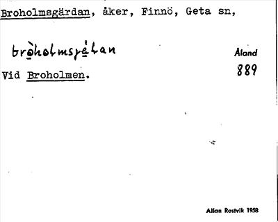 Bild på arkivkortet för arkivposten Broholmsgärdan