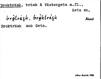Bild på arkivkortet för arkivposten Brokträsk