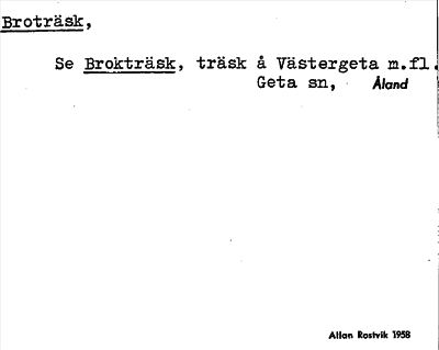 Bild på arkivkortet för arkivposten Broträsk, se Brokträsk