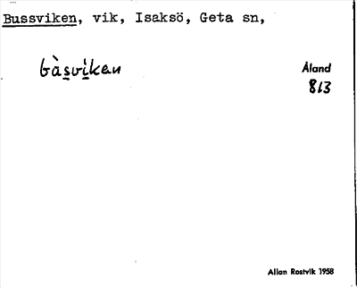 Bild på arkivkortet för arkivposten Bussviken