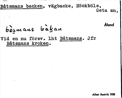Bild på arkivkortet för arkivposten Båtsmans backen