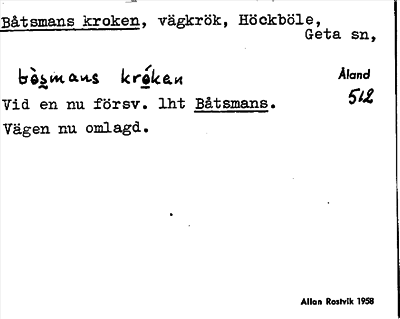 Bild på arkivkortet för arkivposten Båtsmans kroken