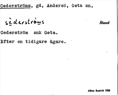 Bild på arkivkortet för arkivposten Cederströms