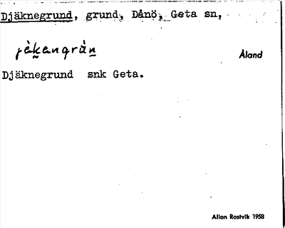 Bild på arkivkortet för arkivposten Djäknegrund