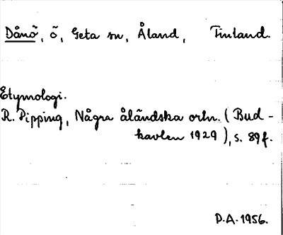 Bild på arkivkortet för arkivposten Dånö