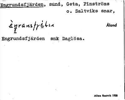 Bild på arkivkortet för arkivposten Engrundsfjärden