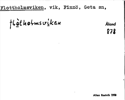 Bild på arkivkortet för arkivposten Flottholmsviken