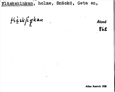 Bild på arkivkortet för arkivposten Fläskskinkan
