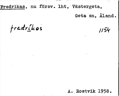 Bild på arkivkortet för arkivposten Fredrikas