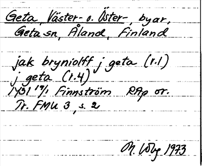 Bild på arkivkortet för arkivposten Geta, Väster- o. Öster-