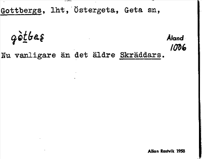 Bild på arkivkortet för arkivposten Gottbergs