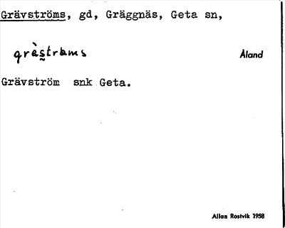 Bild på arkivkortet för arkivposten Grävströms