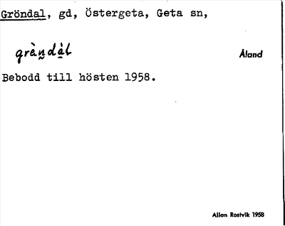 Bild på arkivkortet för arkivposten Gröndal
