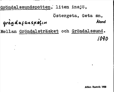 Bild på arkivkortet för arkivposten Gröndalssundspotten