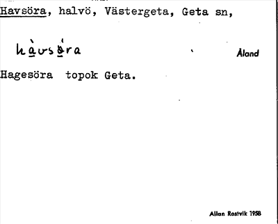 Bild på arkivkortet för arkivposten Havsöra