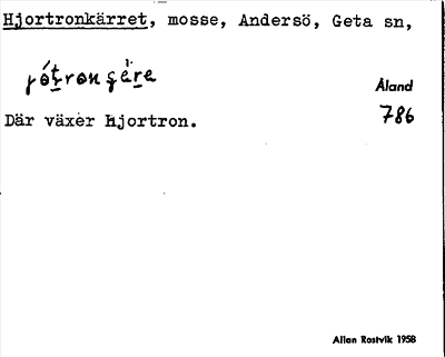 Bild på arkivkortet för arkivposten Hjortronkärret
