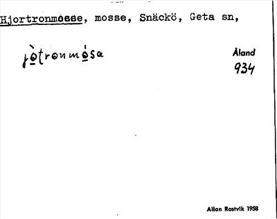 Bild på arkivkortet för arkivposten Hjortronmosse
