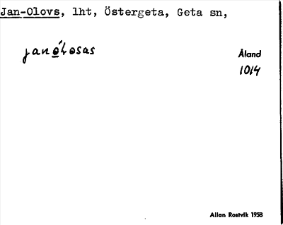Bild på arkivkortet för arkivposten Jan-Olovs