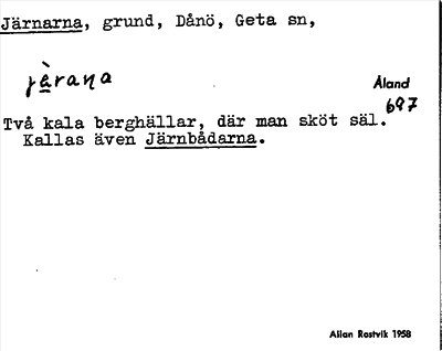 Bild på arkivkortet för arkivposten Järnarna