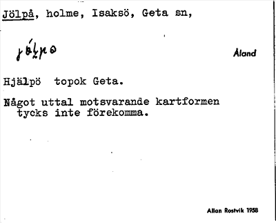 Bild på arkivkortet för arkivposten Jölpå