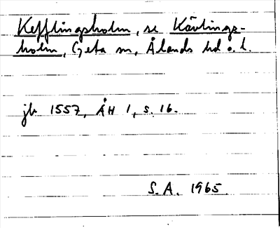 Bild på arkivkortet för arkivposten Kefflingsholm, se Kävlingsholm