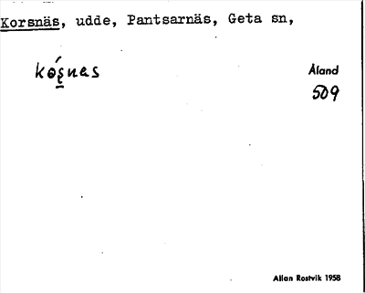 Bild på arkivkortet för arkivposten Korsnäs