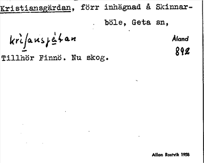 Bild på arkivkortet för arkivposten Kristiansgärdan