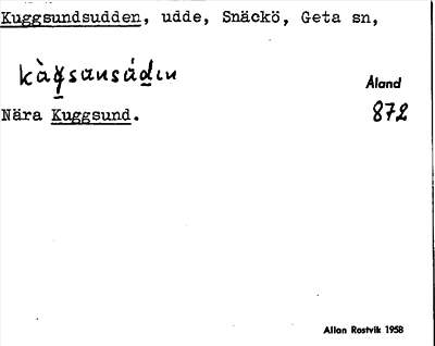 Bild på arkivkortet för arkivposten Kuggsundsudden