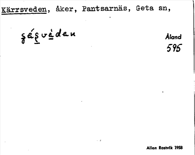 Bild på arkivkortet för arkivposten Kärrsveden