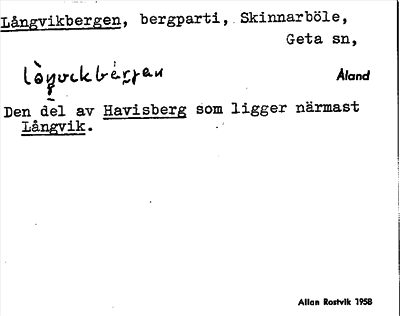 Bild på arkivkortet för arkivposten Långvikbergen