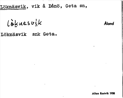 Bild på arkivkortet för arkivposten Löknäsvik