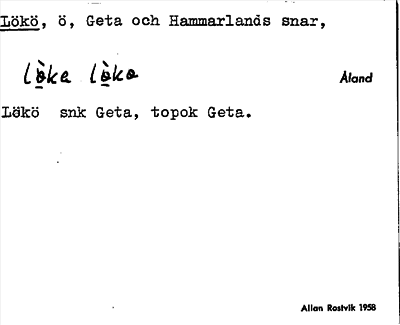 Bild på arkivkortet för arkivposten Lökö