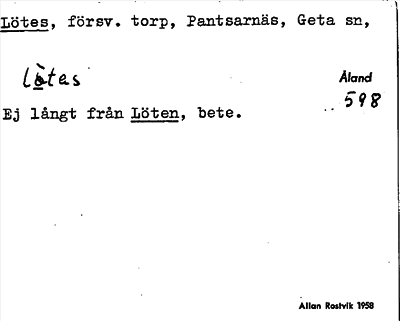 Bild på arkivkortet för arkivposten Lötes