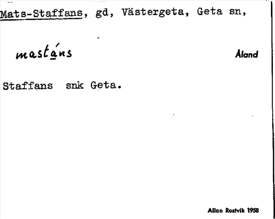 Bild på arkivkortet för arkivposten Mats-Staffans