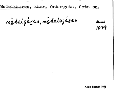 Bild på arkivkortet för arkivposten Medelkärren