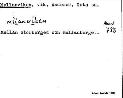 Bild på arkivkortet för arkivposten Mellanviken