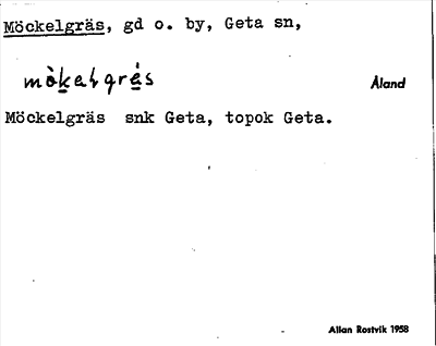 Bild på arkivkortet för arkivposten Möckelgräs