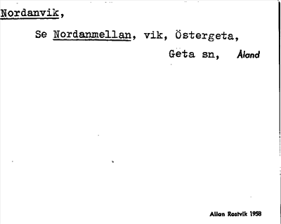 Bild på arkivkortet för arkivposten Nordanvik, se Nordanmellan