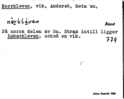 Bild på arkivkortet för arkivposten Norrkleven