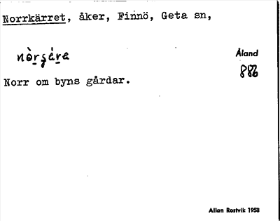 Bild på arkivkortet för arkivposten Norrkärret