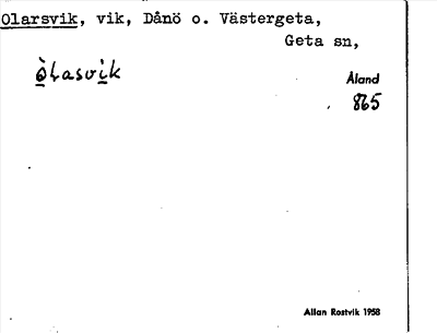 Bild på arkivkortet för arkivposten Olarsvik