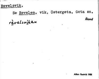 Bild på arkivkortet för arkivposten Revelsvik